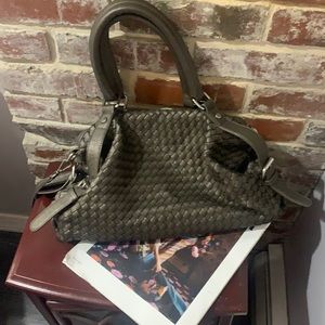 Olive green handbag